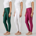 Pack of 3 Nylon Stretch Shimmer Leggings