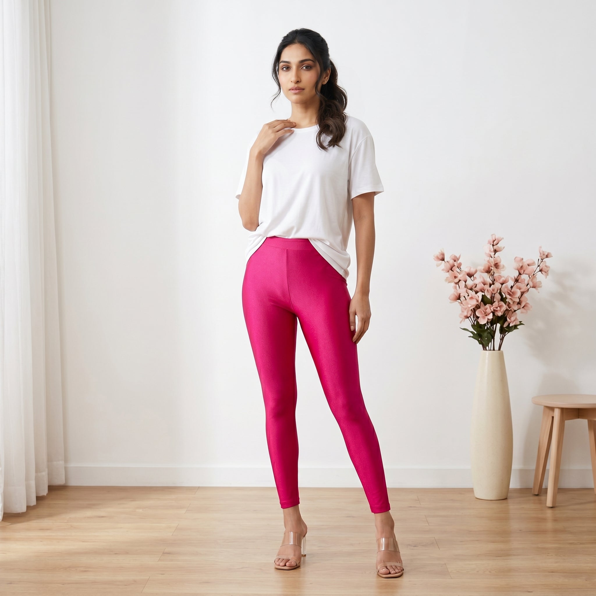 Rani Pink Shimmer Leggings