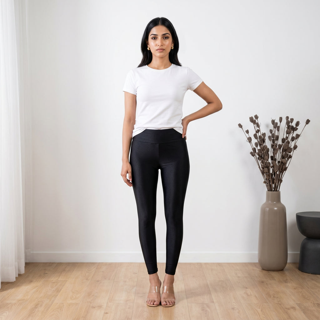 Black Shimmer Leggings