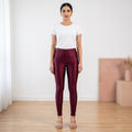 Maroon Shimmer Leggings