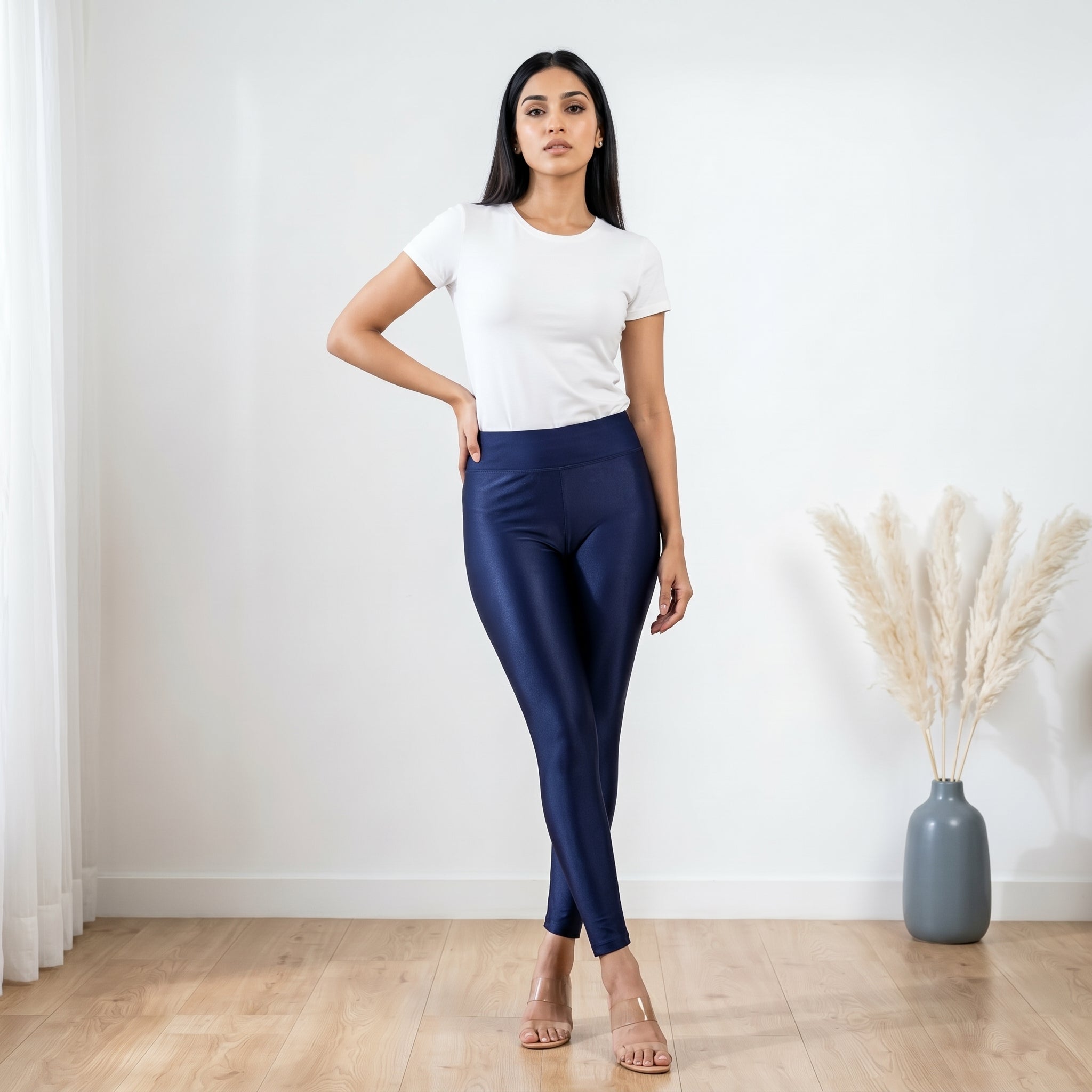 Navy Blue Shimmer Leggings